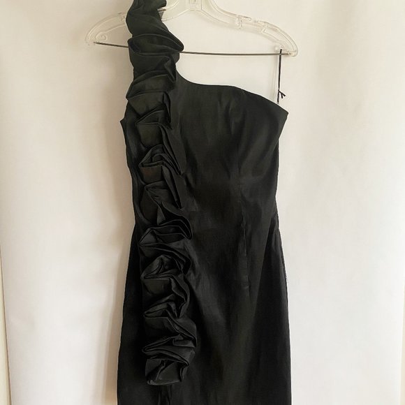 Black One-Shoulder Dress - Size: Large - Picture 1 of 4